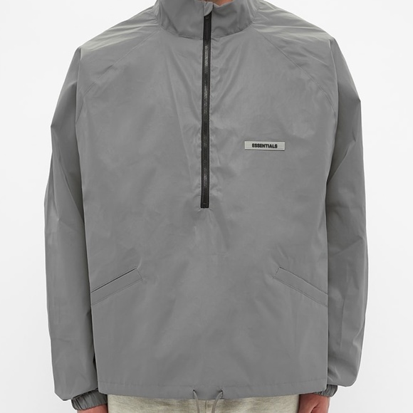 ESSENTIALS Track Jacket Silver Reflective - Picture 1 of 2
